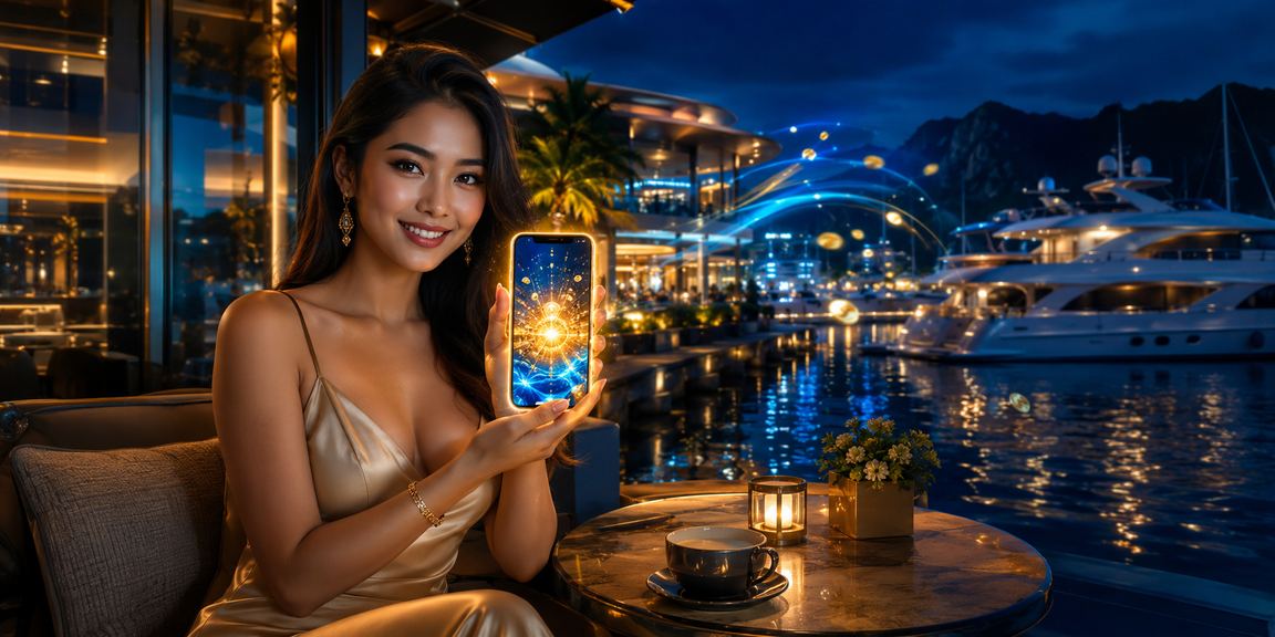 Pengguna Langkawi menggunakan aplikasi comos9 di telefon pintar semasa percutian