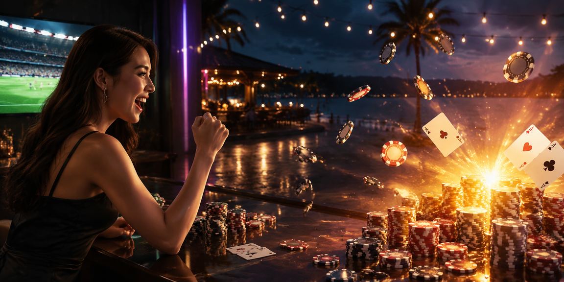 Antaramuka permainan poker di Langkawi — reka bentuk bersih